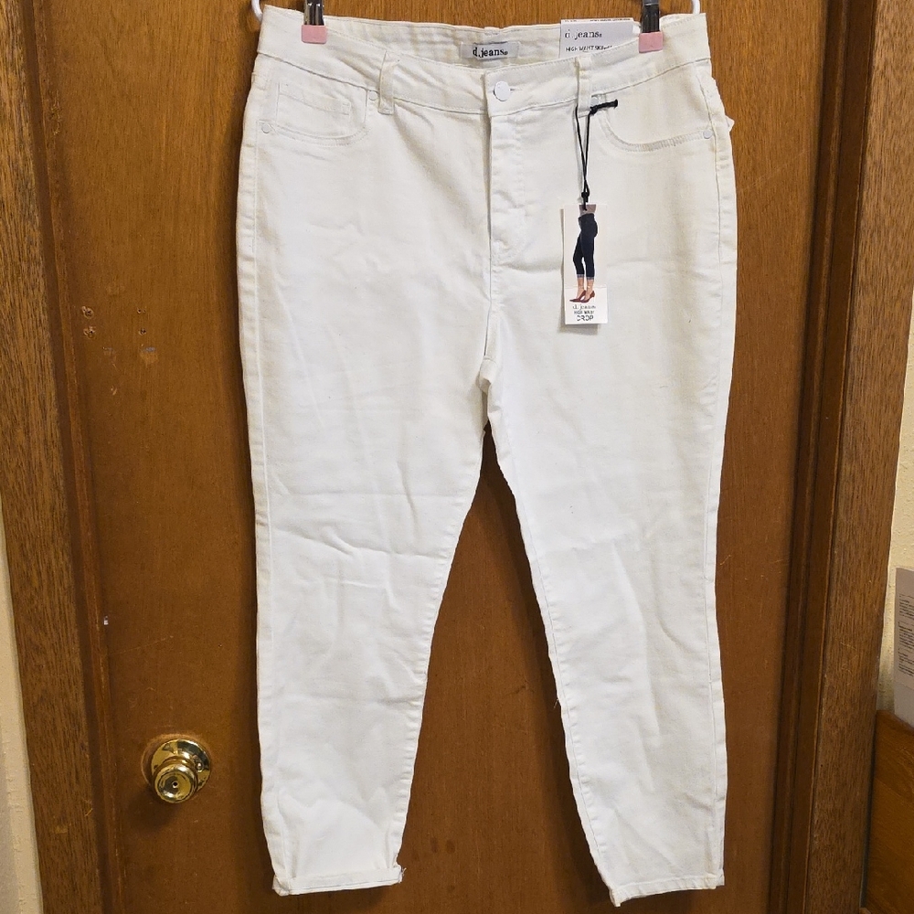 d. jeans High Waist Crop in Cream